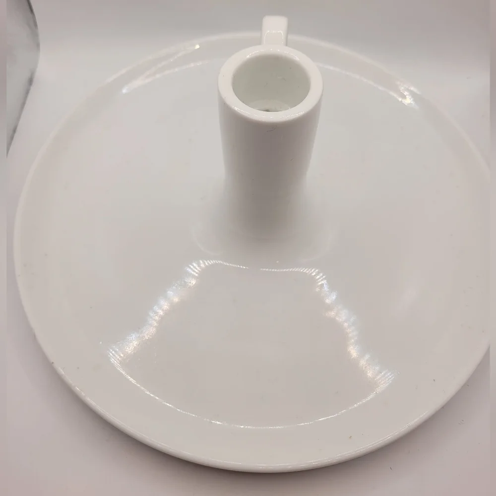 White Ceramic Candlestick Candle Holder